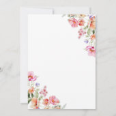 Invitation Soirée de thé à la poitrine rose Fleur sauvage (Dos)