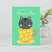 Invitation Soirée de thé à thé rétro (Debout devant)