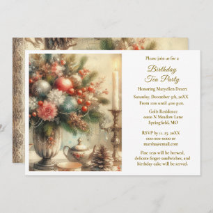 Invitation Soirée de thé d'anniversaire