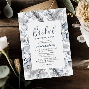 Invitation Soirée de thé de la mariée du feuillage d'hiver bo