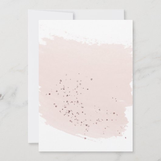 Invitation Soirée de thé de Noël rose (Dos)