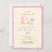 Invitation Soirée de thé nuptiale colorée (Devant)