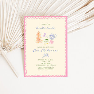 Invitation Soirée de thé nuptiale colorée