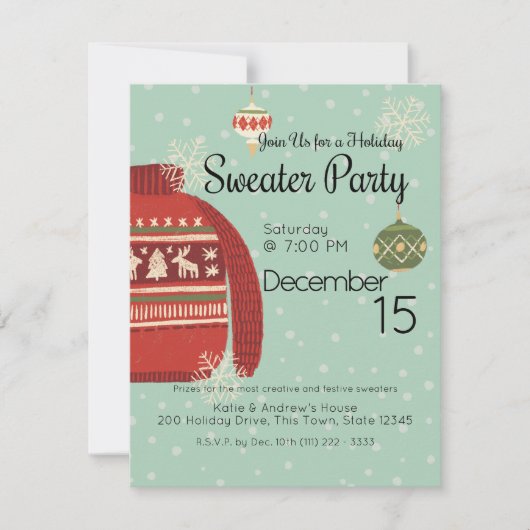 Invitation Soirée de vacances (Devant)