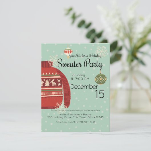 Invitation Soirée de vacances (Debout devant)