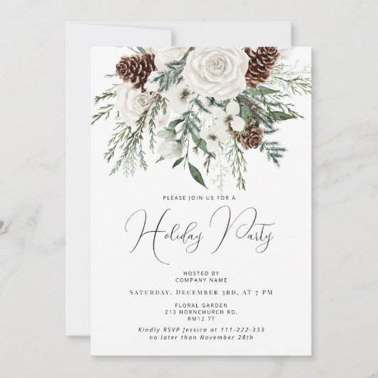 Invitation Soirée de vacances élégante (Devant)