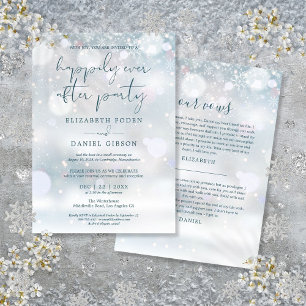 Invitation Soirée de vœux de mariage Winter Wonderland pour t