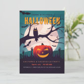 Invitation Soirée de zombie de Halloween (Debout devant)