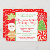Invitation Soirée d'échange de biscuits de Noël (Devant / Derrière)