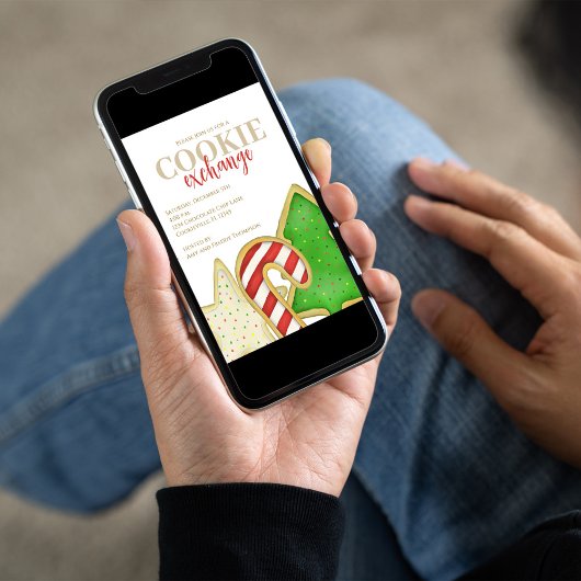 Invitation Soirée d'échange de biscuits de Noël