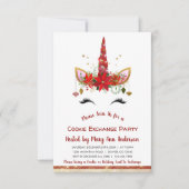 Invitation Soirée d'échange de biscuits de Noël à la belle Un (Devant)