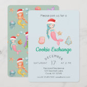 Invitation Soirée d'échange de biscuits de Noël de la mignonn (Devant / Derrière)