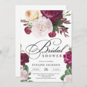 Invitation Soirée d'éclat de maroon rouge boho (Devant / Derrière)