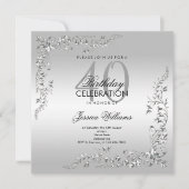 Invitation Soirée Décoration 40e fête d'anniversaire (Devant)