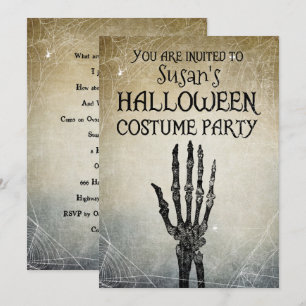 Invitation soirée déguisée Halloween vintage