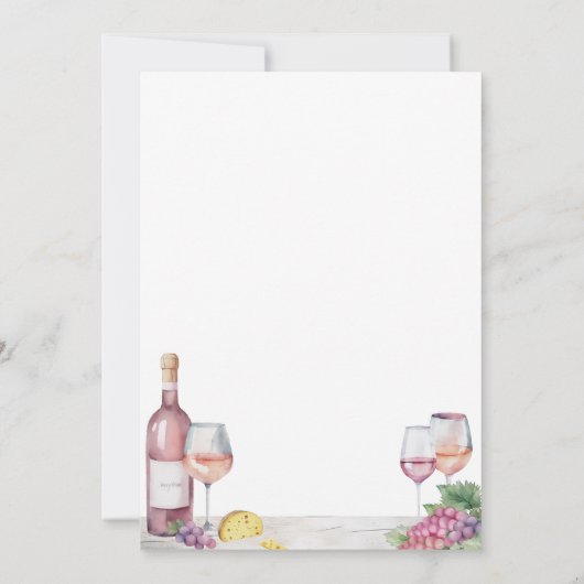 Invitation Soirée dégustation de vin élégante et stylée (Dos)