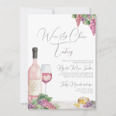 Invitation Soirée dégustation de vins élégante et stylée (Devant)