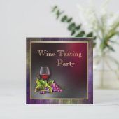 Invitation Soirée dégustation élégante de vin rouge pourpre e (Debout devant)