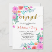 Invitation soirée d'engagement Floral Blanket au Mexique (Devant)