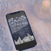 Invitation Soirée d'engagement rustique hiver au pays des mer