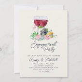 Invitation Soirée d'engagement Vin et Fromage (Devant)