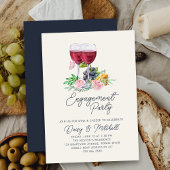 Invitation Soirée d'engagement Vin et Fromage