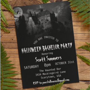 Invitation Soirée d'enterrement de vie de garçon Halloween da