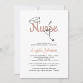 Invitation Soirée d'épingle Rose Gold / rose (Devant)