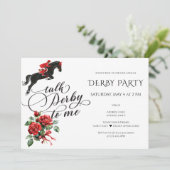 Invitation Soirée Derby & Boissons Cheval de Course Moderne É (Debout devant)