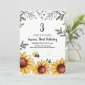 Invitation Soirée des Anniversaires de enfants de l'abeille m (Debout devant)