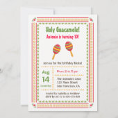 Invitation Soirée des Anniversaires de enfants latino-mexicai (Dos)