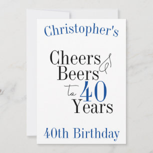 Invitation Soirée des bières et des bières du 40e anniversair