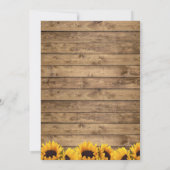 Invitation Soirée des bières Rustique Tournesols Parti de ret (Dos)