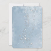 Invitation Soirée des boules de Noël Bleu tendance (Dos)