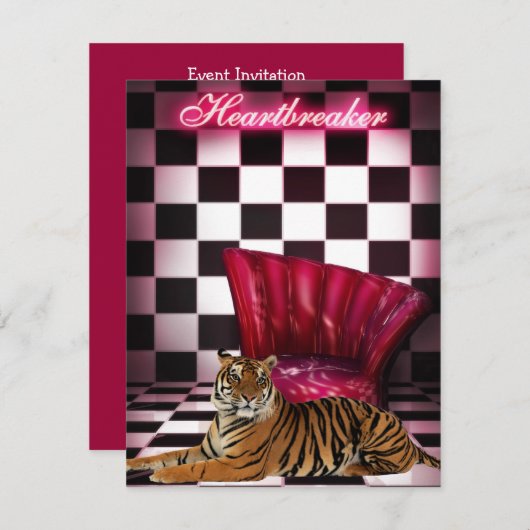 Invitation Soirée des Dames Club Tiger Fête (Devant / Derrière)