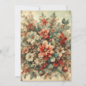 Invitation Soirée des Fleurs de Noël Vintage (Devant)