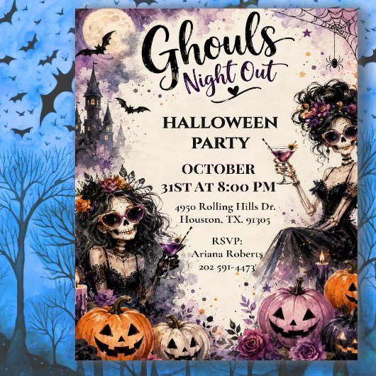 Invitation Soirée des Goules de Halloween