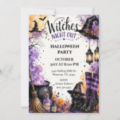 Invitation Soirée des sorcières Halloween (Devant)