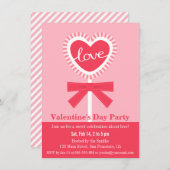 Invitation Soirée des valentines du Coeur de Lollipop (Devant / Derrière)