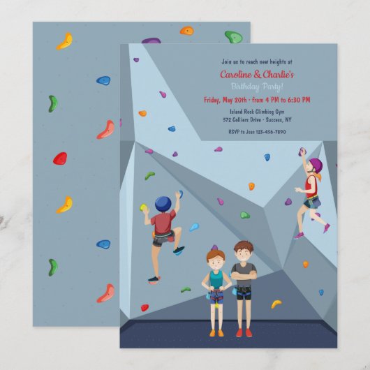 Invitation Soirée d'escalade (Devant / Derrière)