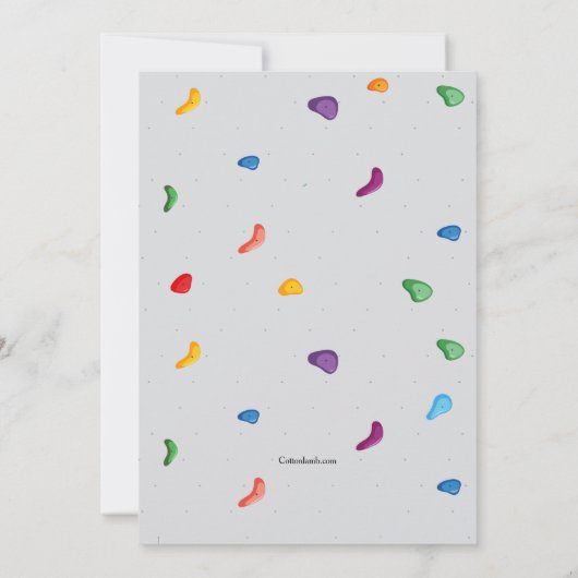 Invitation Soirée d'escalade 2 (Dos)