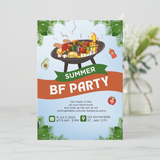 Invitation Soirée d'été (Debout devant)