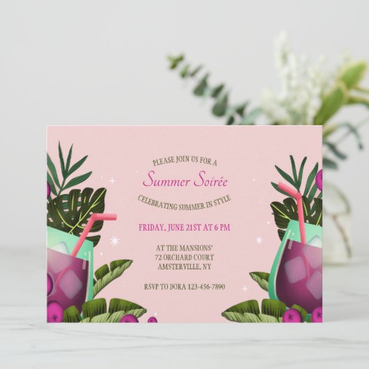 Invitation Soirée d'été (Debout devant)