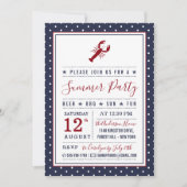 Invitation Soirée d'été au homard mignon (Devant)