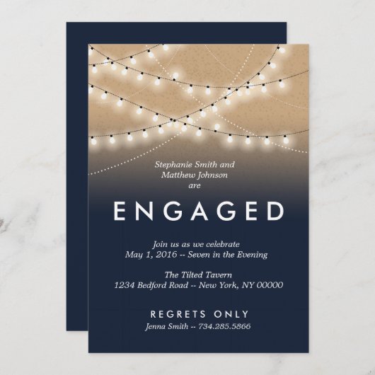 Invitation Soirée d'été | MARIAGE (Devant / Derrière)