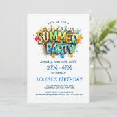 Invitation Soirée d'été sur le thème du graffiti (Debout devant)