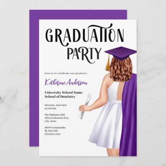 Invitation Soirée d'études dentaires (Devant / Derrière)