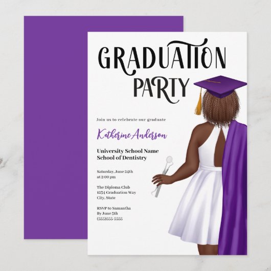 Invitation Soirée d'études dentaires (Devant / Derrière)