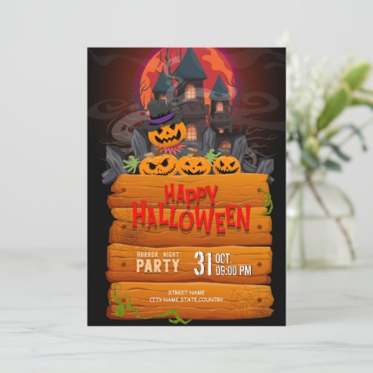 Invitation Soirée d'Halloween (Debout devant)