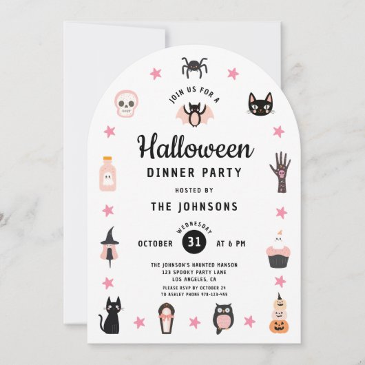 Invitation Soirée d'Halloween (Devant)